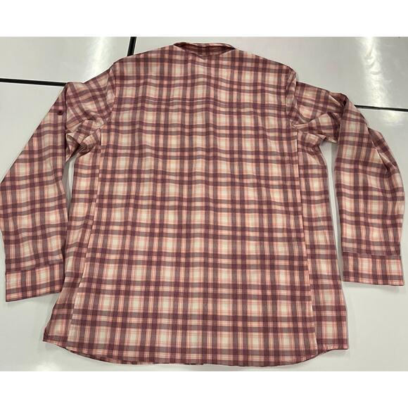 L.L. Bean Shirt Women’s L No Fly Zone Vented Button Up Zip Pockets Outdoor Wear - Picture 3 of 9